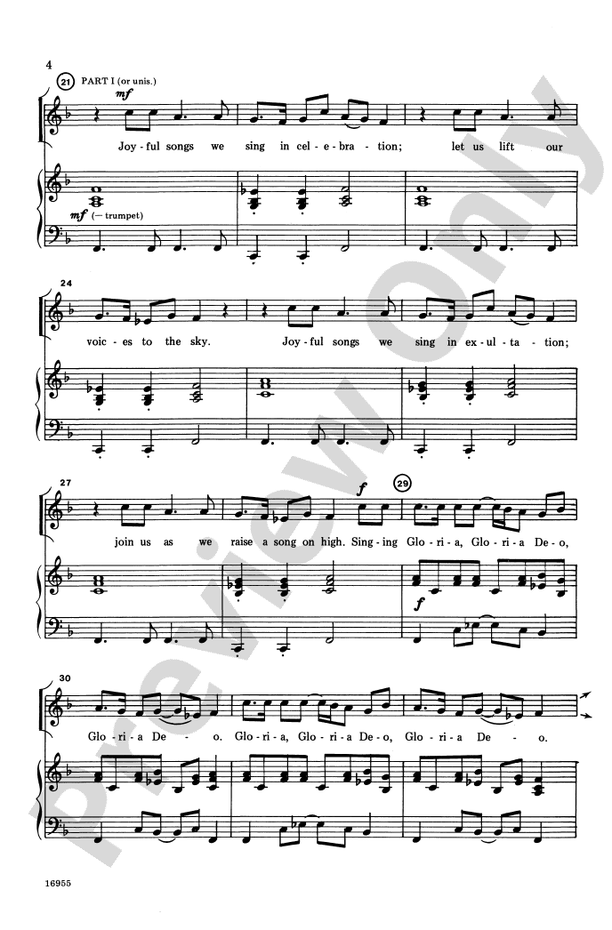 Gloria Deo – 2-Part (with Trumpet) Choral Octavo (Digital Download)