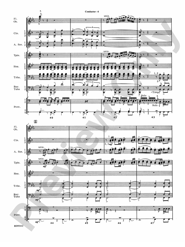 Alvamar Overture - Concert Band Conductor Score & Parts (Digital Download)