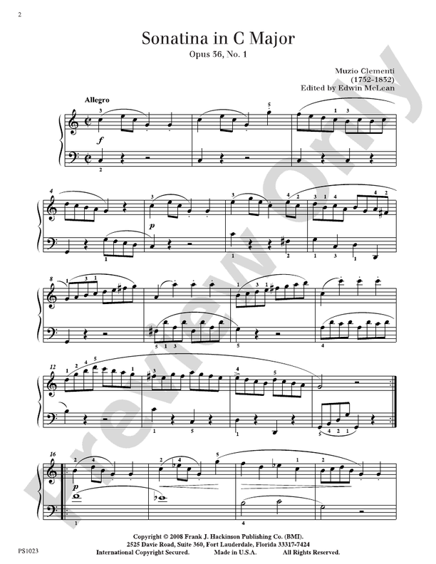 Clementi - Sonatina in C Major, Op. 36, No. 1 - Piano (Digital Download)