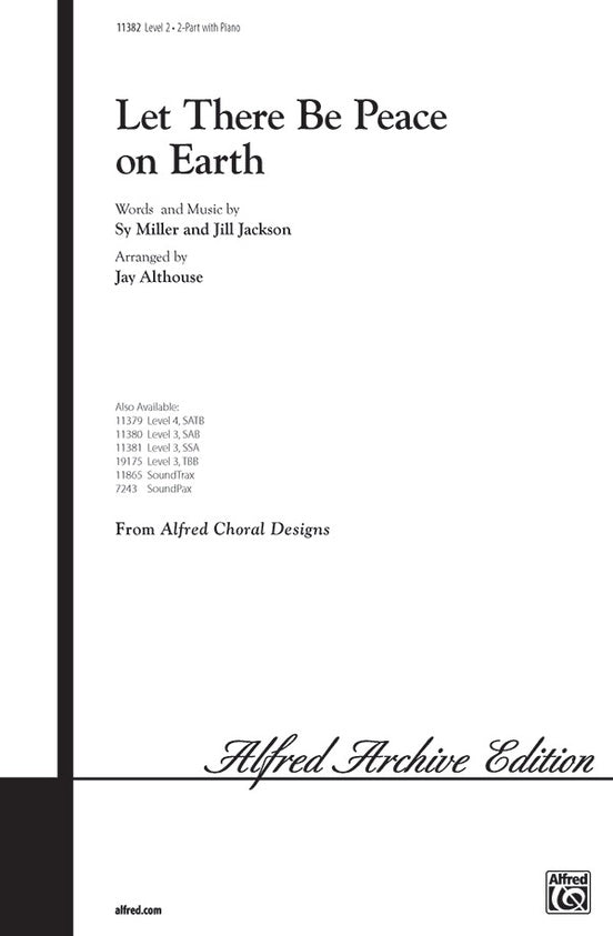 Let There Be Peace on Earth – 2-Part Choral Octavo (Digital Download)