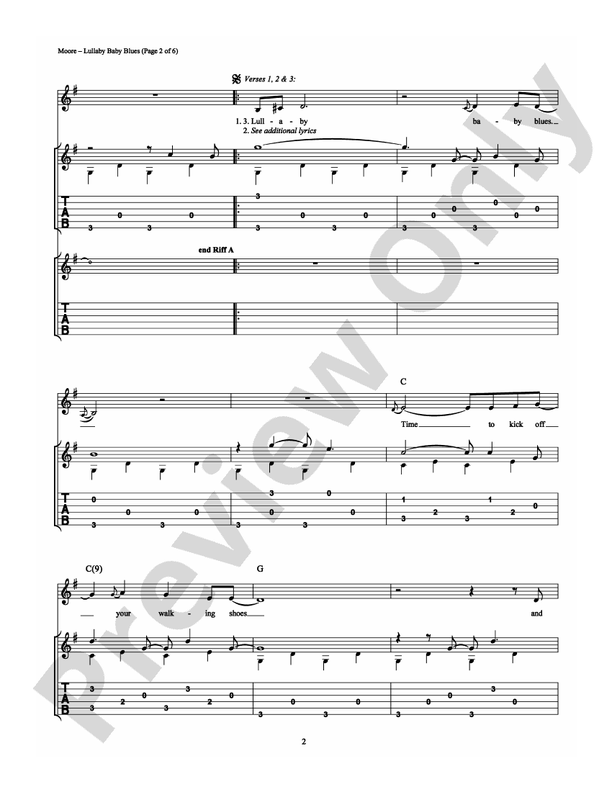 Lullaby Baby Blues - Guitar TAB (Digital Download)