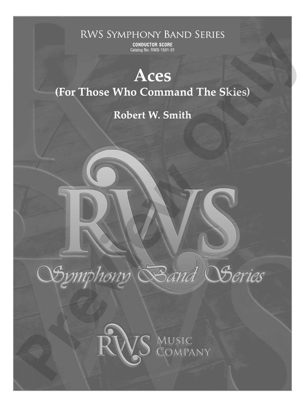 Aces - For Those Who Command the Skies - Concert Band Conductor Score & Parts (Digital Download)