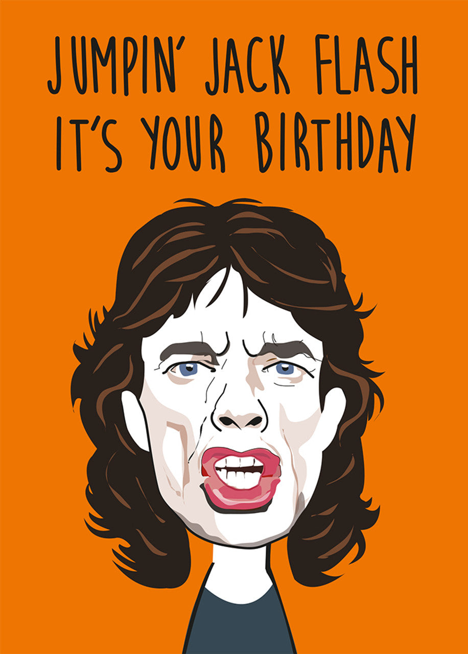 Greeting Card Jumpin' Jack Flash It's Your Birthday Mick Jagger