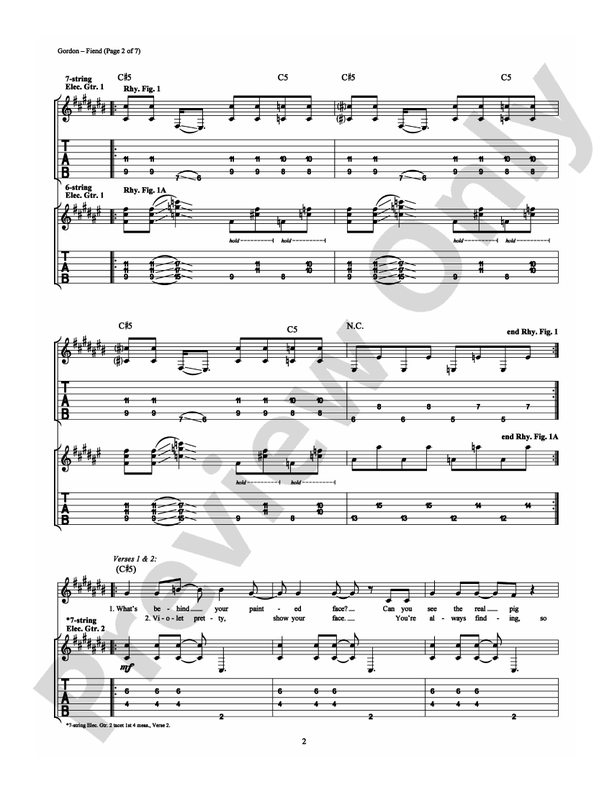 Fiend - Guitar TAB (Digital Download)