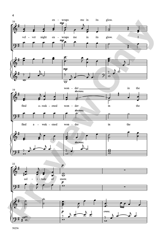 The Solitude of Snow - 3 Part Mixed Choral Octavo (Digital Download)