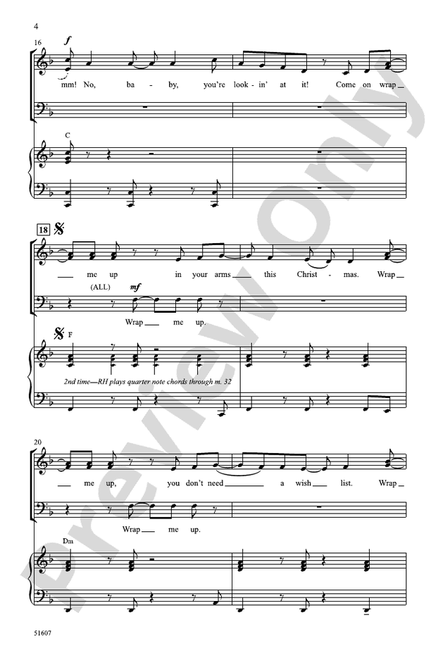 Wrap Me Up - 3 Part Mixed Choral Octavo (Digital Download)