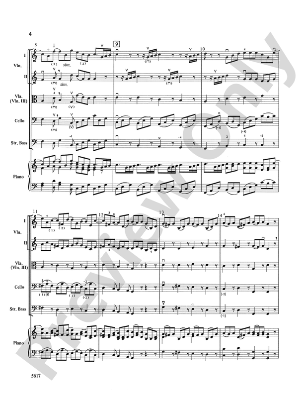 Brandenburg Concerto No. 6, 3rd Movement (Abridged) – String Orchestra Conductor Score & Parts (Digital Download)