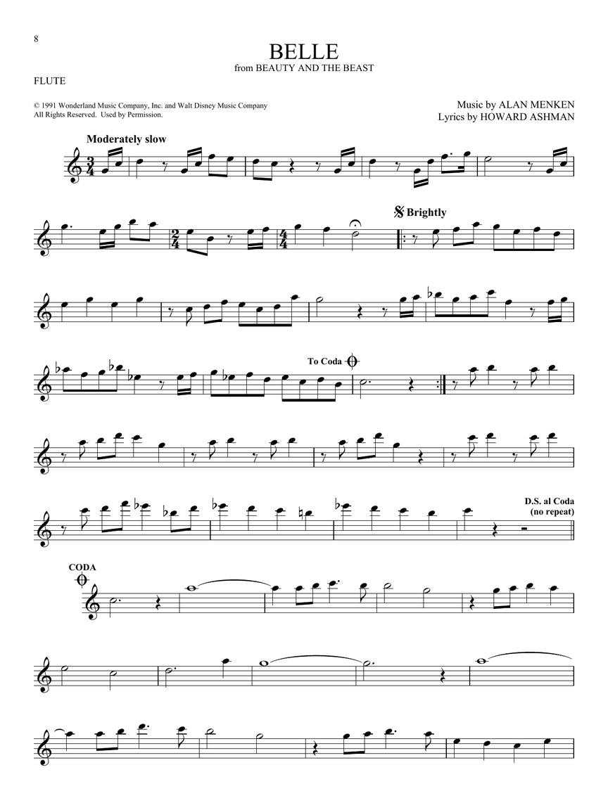 101 Disney Songs - Flute Solo - Hal Leonard 244104