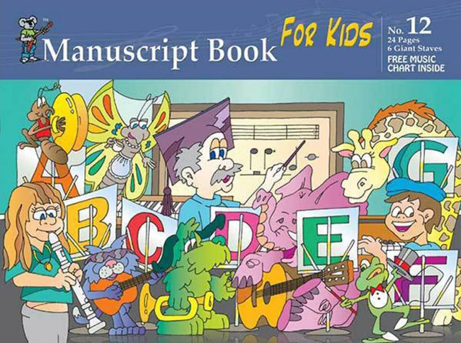 Manuscript Book 12  Giant 6 Stave 12pp