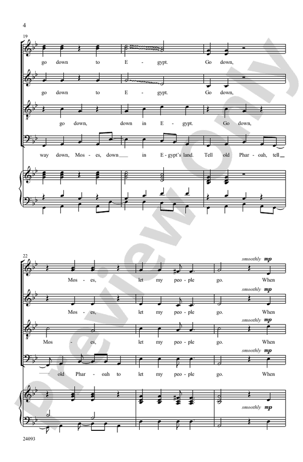 Go Down, Moses – SSATB, a cappella Choral Octavo (Digital Download)