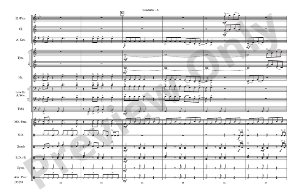 Danger Zone (Arr. Victor López) – Marching Band Conductor Score & Parts (Digital Download)
