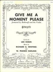 Give Me A Moment Please - PVG (Digital Download)