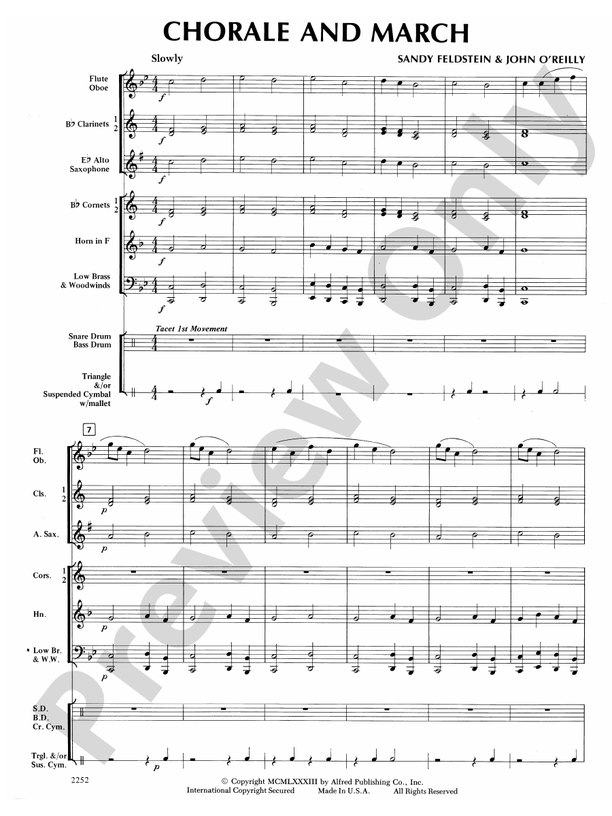 Chorale and March - Concert Band Conductor Score & Parts (Digital Download)