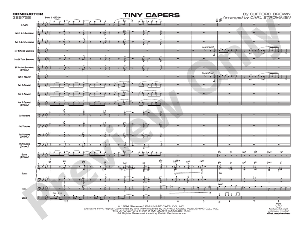 Tiny Capers - Jazz Ensemble Conductor Score & Parts(Digital Download)
