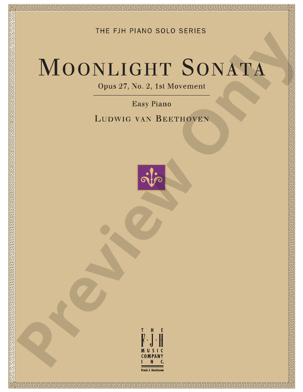 Beethoven - Moonlight Sonata (Op. 27, No. 2, 1st Movement) - DSM-DPS1008 - Piano (Digital Download)