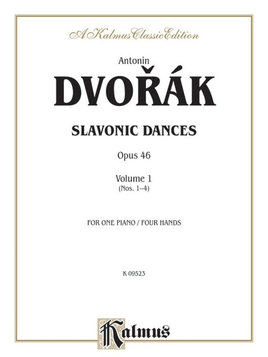 Dvorak - Slavonic Dances, Op. 46 (Volume I) - 1 Piano, 4 Hands (Digital Download)