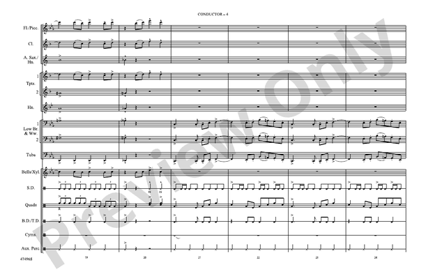 Black Eyes – Marching Band Conductor Score & Parts (Digital Download)