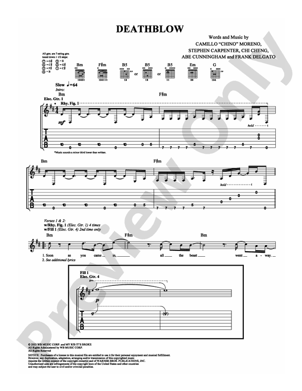Deathblow - Guitar TAB (Digital Download)