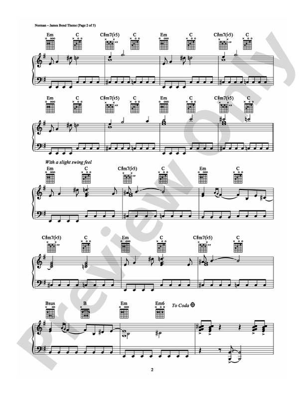 James Bond Theme (Bond vs. Oakenfold) - Piano (Digital Download)