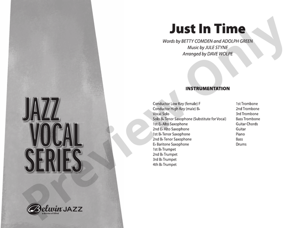 Just in Time - Jazz Ensemble Conductor Score & Parts(Digital Download)