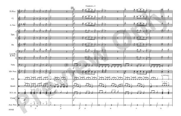 Can't Get Enough (Of Your Love) – Marching Band Conductor Score & Parts (Digital Download)