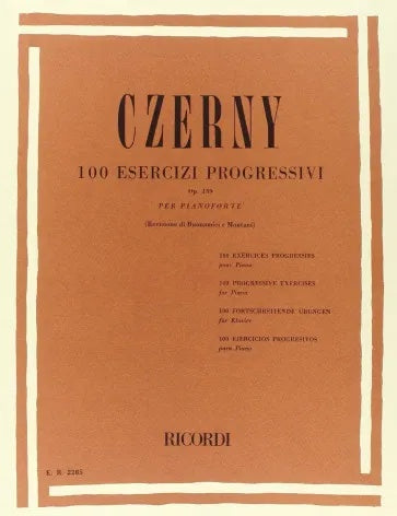 100 Esercizi Progressivi Op. 139 for Piano - Ricordi