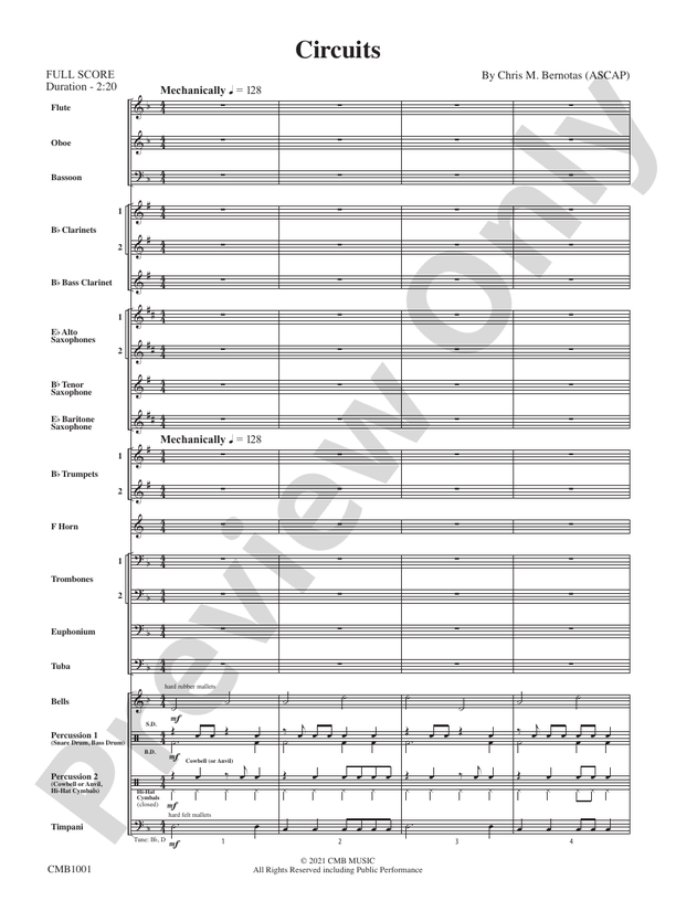 Circuits - Concert Band Conductor Score & Parts (Digital Download)