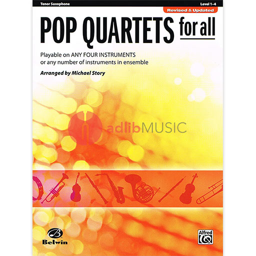 Pop Quartets for All Tenor Sax - Various - Alfred Music