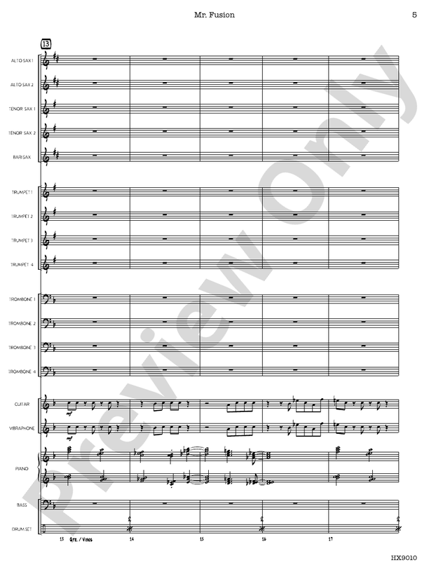 Mr. Fusion – Jazz Ensemble Conductor Score & Parts (Digital Download)