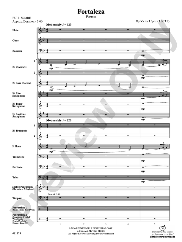Fortaleza - Concert Band Conductor Score & Parts (Digital Download)