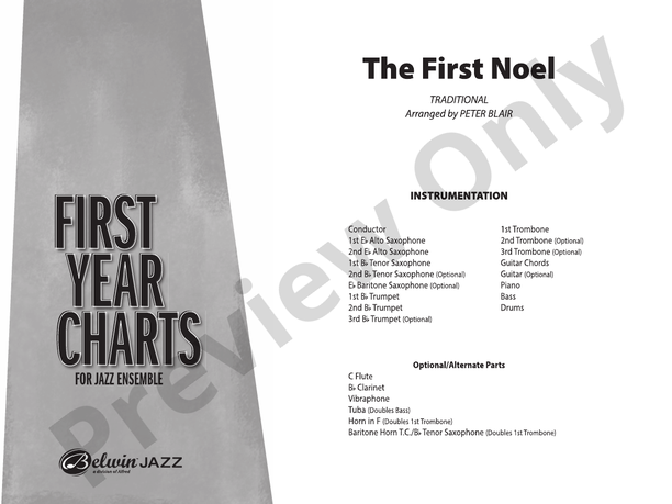 The First Noel - Jazz Ensemble Conductor Score & Parts (Digital Download)