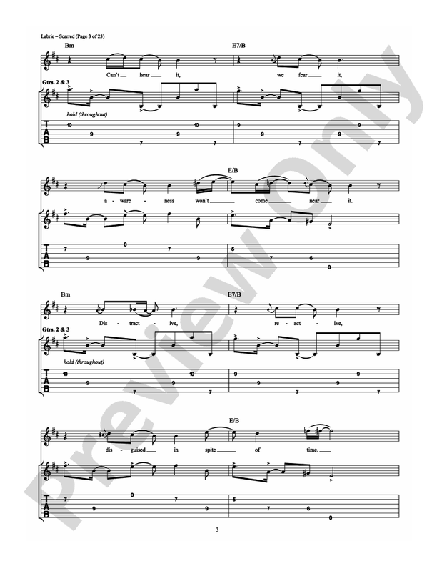 Scarred - Guitar TAB (Digital Download)