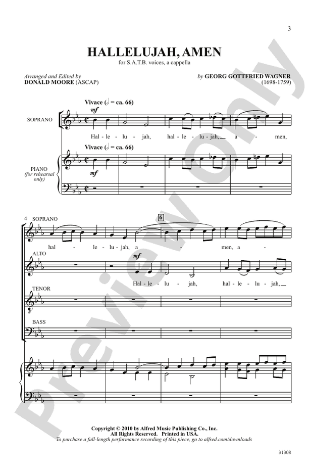Hallelujah, Amen – SATB Choral Octavo (Digital Download)