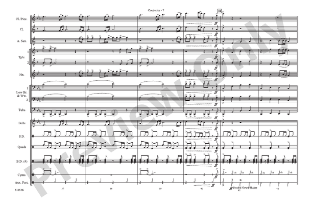 4 Minutes – Marching Band Conductor Score & Parts (Digital Download)
