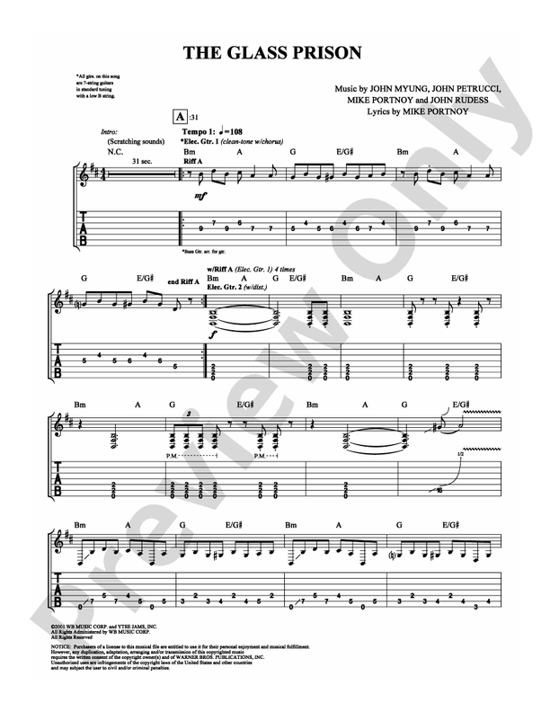 The Glass Prison - Guitar TAB (Digital Download)