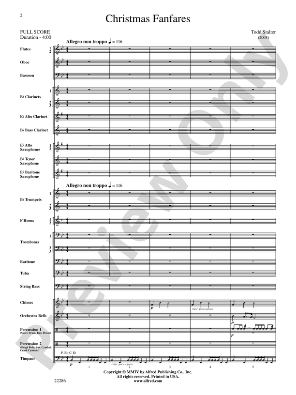 Christmas Fanfares (Grade 3) - Concert Band Conductor Score & Parts (Digital Download)