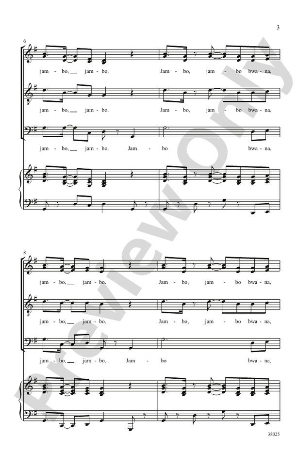 Jambo Bwana – SATB Choral Octavo (Digital Download)