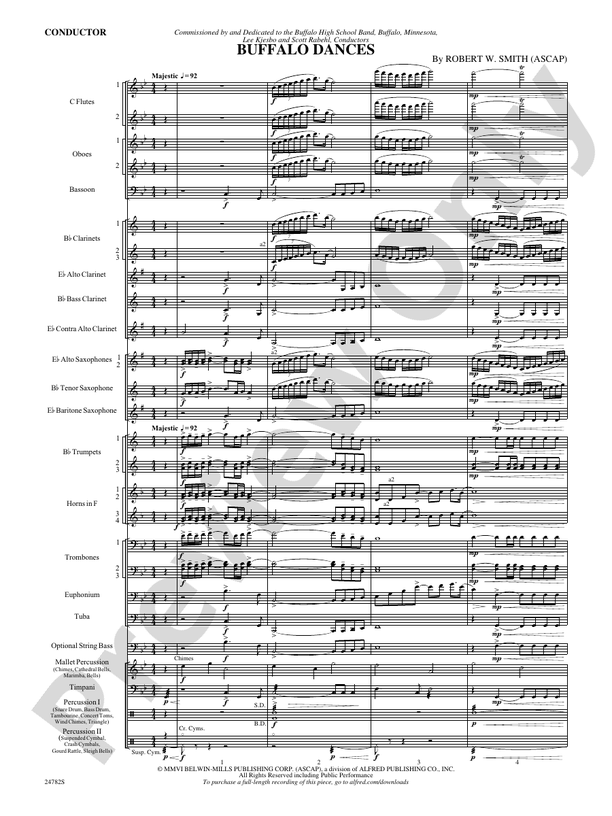 Buffalo Dances - Concert Band Conductor Score & Parts (Digital Download)