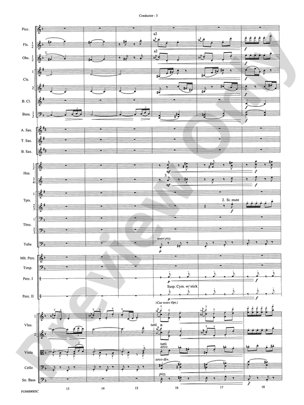 An American in Paris Suite – Full Orchestra Conductor Score & Parts (Digital Download)