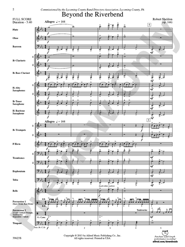 Beyond the Riverbend - Concert Band Conductor Score & Parts (Digital Download)