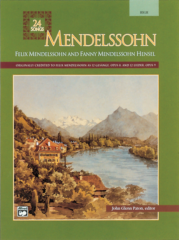SONGS 24 FELIX AND FANNY MENDELSSOHN HIGH VCE