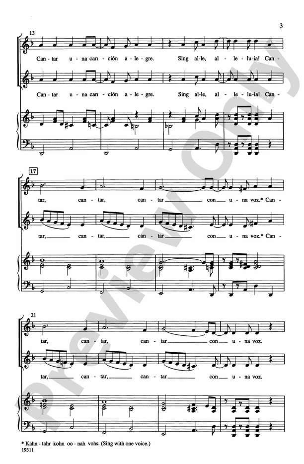 ¡Cantar! (Sing!) - 2-Part Choral Octavo (Digital Download)