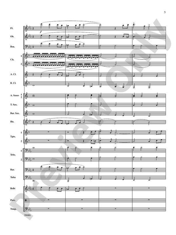 Timberline Overture - Concert Band Conductor Score & Parts (Digital Download)