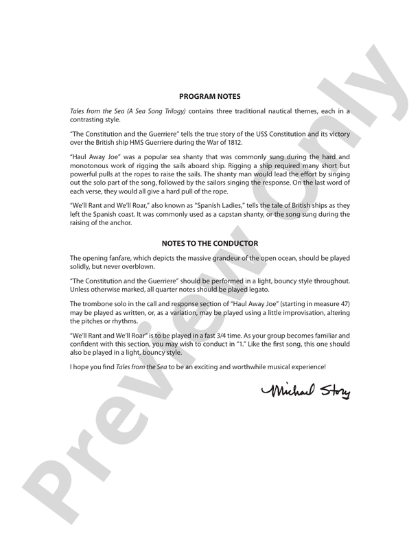 Tales from the Sea - Concert Band Conductor Score & Parts (Digital Download)