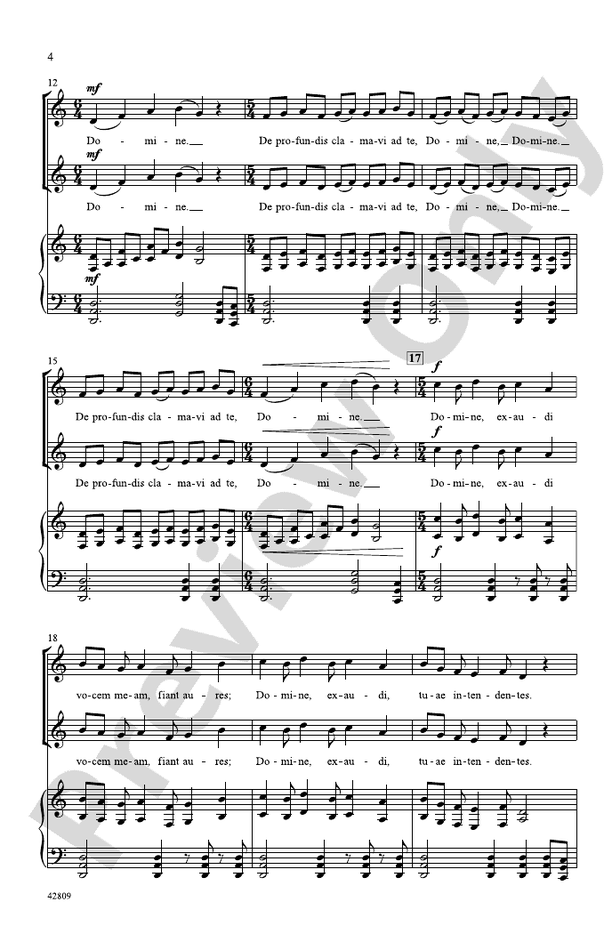 De Profundis – SSAA Choral Octavo (Digital Download)