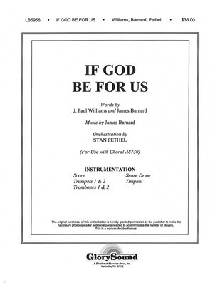 If God Be for Us - J. Paul Williams|James Barnard - Shawnee Press Score/Parts