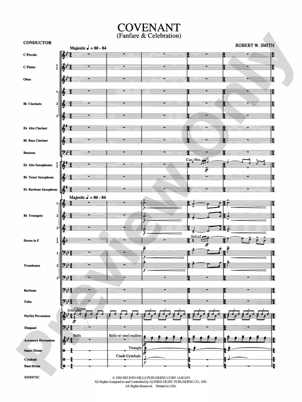 Covenant (Grade 4) - Concert Band Conductor Score & Parts (Digital Download)