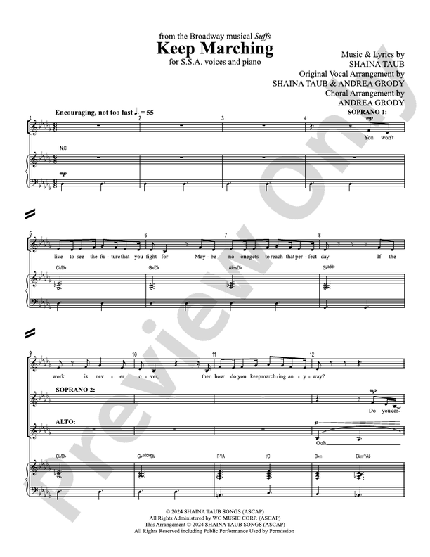 Keep Marching - SSA Choral Octavo (Digital Download)