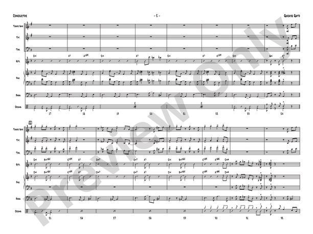 Garaje Gato (Grade 4.5) – Jazz Ensemble Conductor Score & Parts (Digital Download)