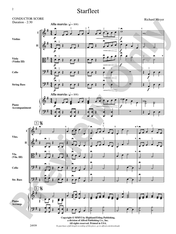 Starfleet – String Orchestra Conductor Score & Parts (Digital Download)